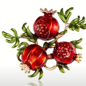 Chic Unique Pomegranate Brooch Pin. NWT